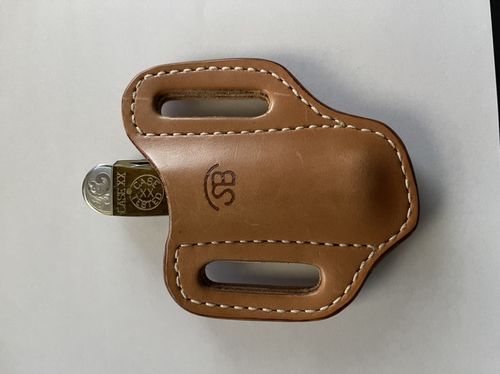 Customer photo review of No.87 | Leather Trapper Knife Sheath