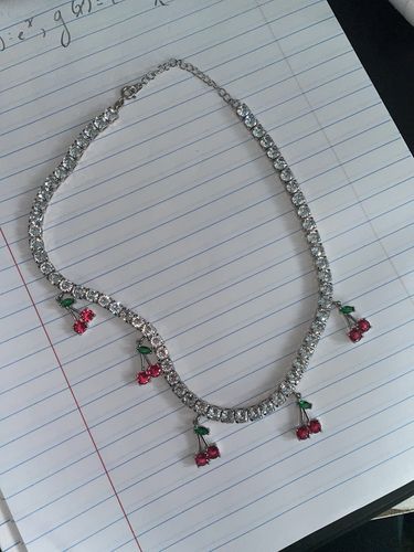 Customer photo review of Cherry tennis necklace
