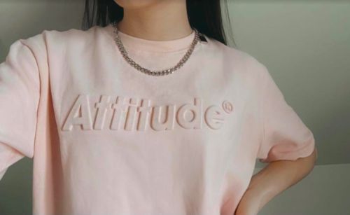 Customer photo review of Sepho Emboss S/S T-shirt-Pink