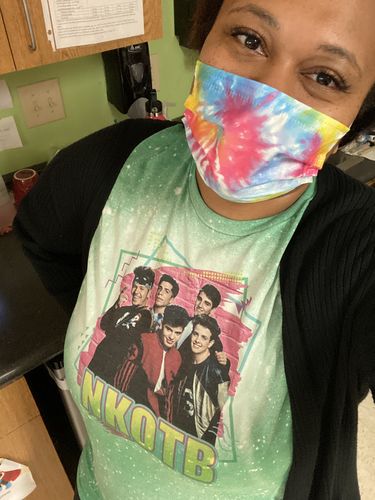 Customer photo review of New Kids on the Block "NKOTB" bleached tee