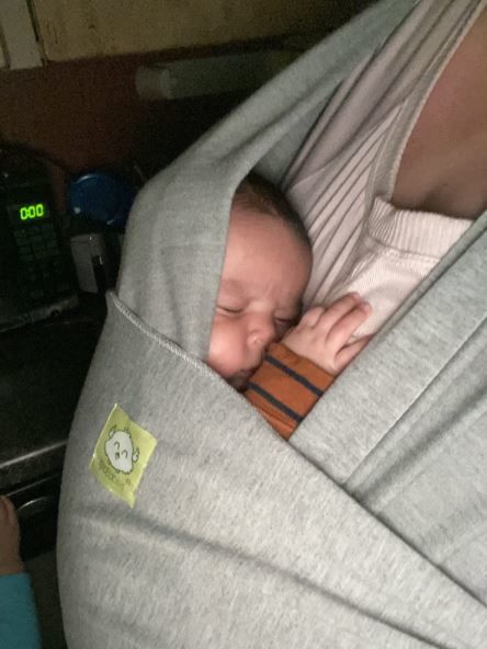 Customer photo review of Baby Wrap Carrier