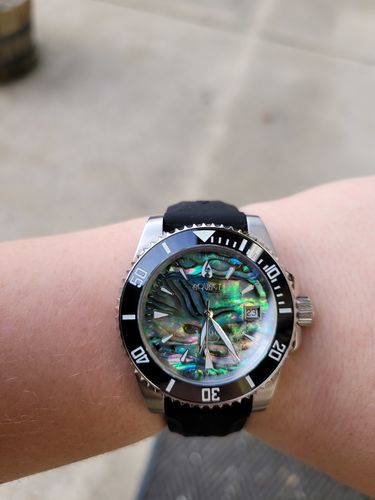 Customer photo review of Aquacy 1769 Hei Matau Men's Automatic 300M Abalone Dive Watch ETA 2824 1769.AB.B.S.ET