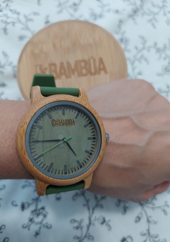 Customer photo review of Olive Green Silicone Strap Watch