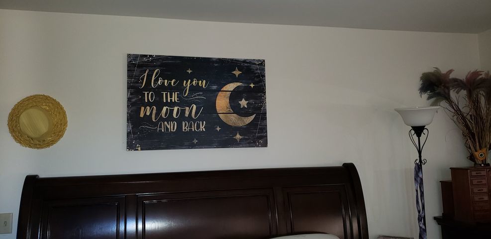 Customer photo review of "I Love You To The Moon And Back" Premium Canvas