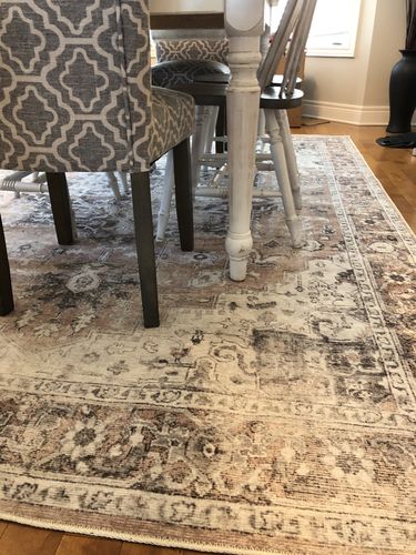 Customer photo review of Distressed Vintage Cezanne Blush Area Rug
