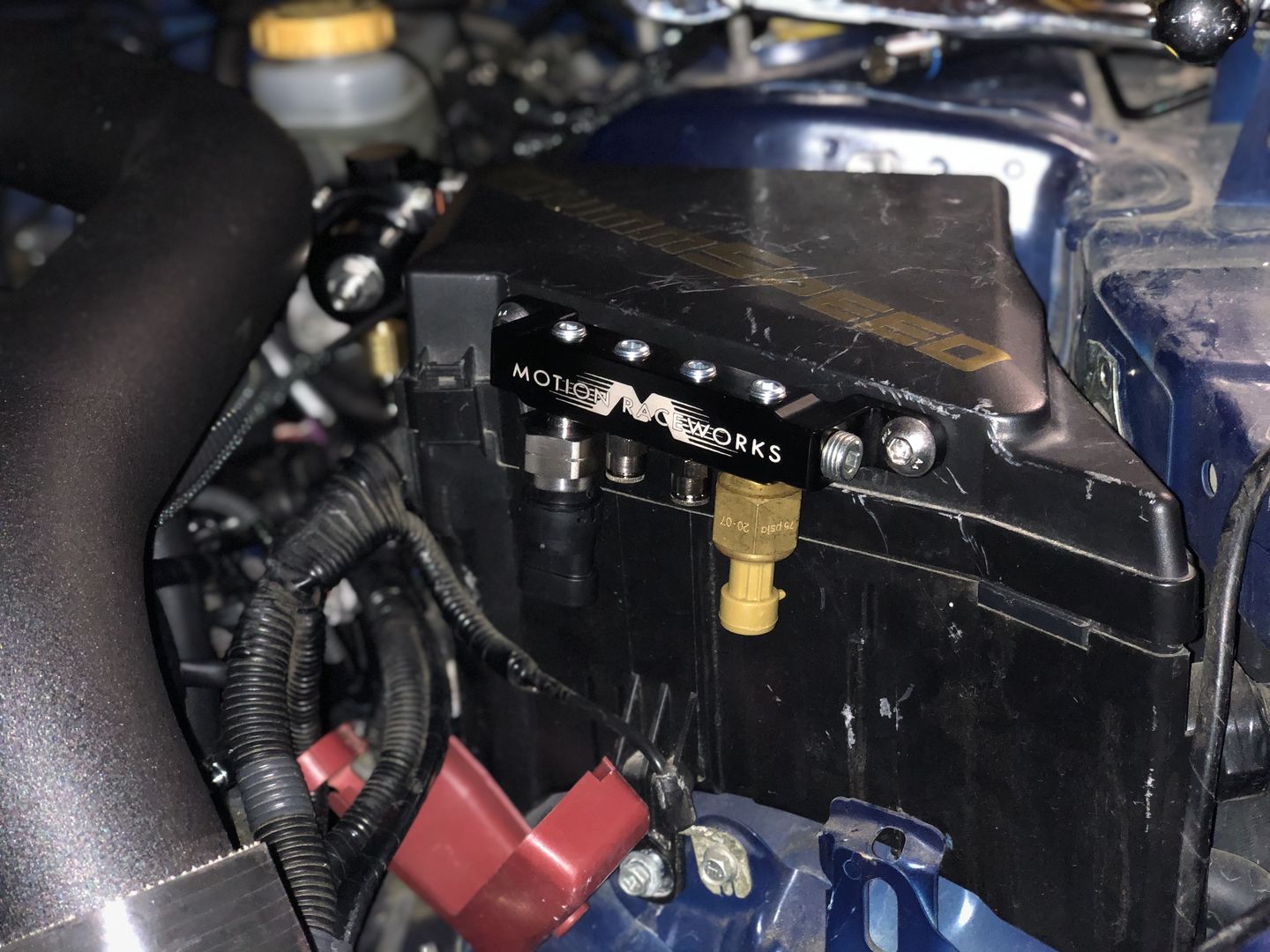 Customer photo review of Motion Raceworks Vacuum Boost Reference Billet Aluminum Distribution Block