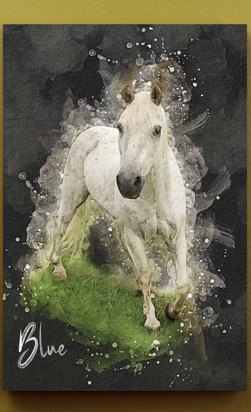 Customer photo review of Personalized Horse portrait