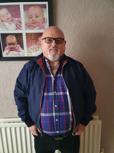 Customer photo review of Mens Classic Harrington Jacket - Navy