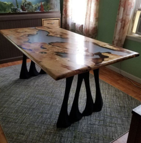 Customer photo review of Handmade Metal Table legs (28"), SET of 2 | 410 Radix| Desk Legs, Coffee Table Legs, Dining Table Legs, Table Base
