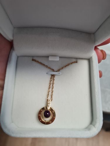 Customer photo review of Römische Zahlen Halskette mit Wunschfoto