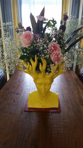 Customer photo review of Mali Head Flower Vase