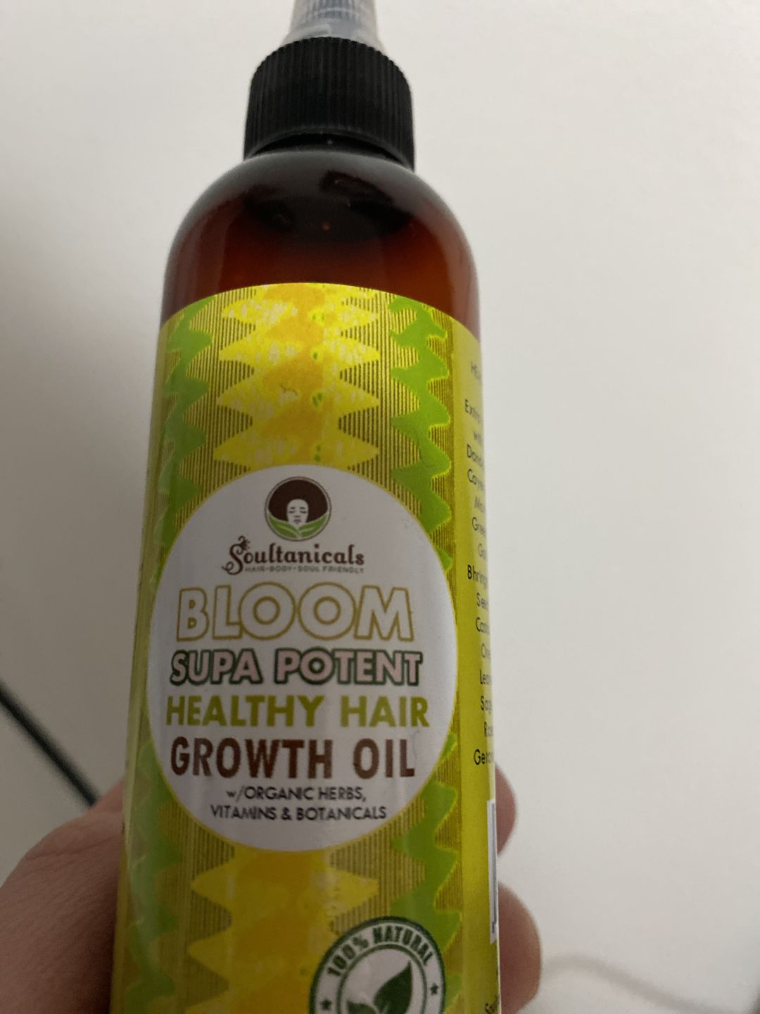 Customer photo review of Bloom- Supa Potent Healthy Hair Growth Oil