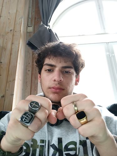 Customer photo review of ONYX RING SILVER AND GOLD