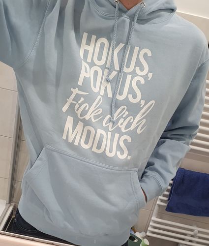 Customer photo review of Hokus Pokus F*** **ch Modus - Unisex Kapuzenpullover Hoodie