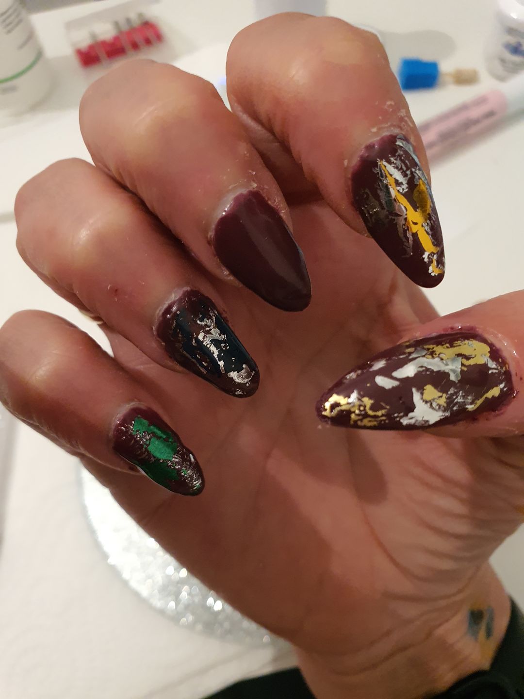 Customer photo review of Semilac 071 Deep Red UV Gel Polish 7ml
