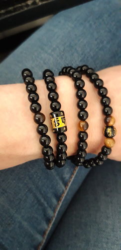 Customer photo review of Bracelet mala 108 perles en Onyx