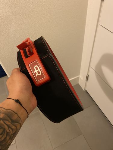 Customer photo review of PR Powerlifting 13mm Belt w/ Lever Buckle - Black/Red