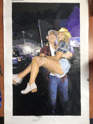 Customer photo review of Custom Paint By Numbers Kit - Upload Your Photo - Brush Set Included