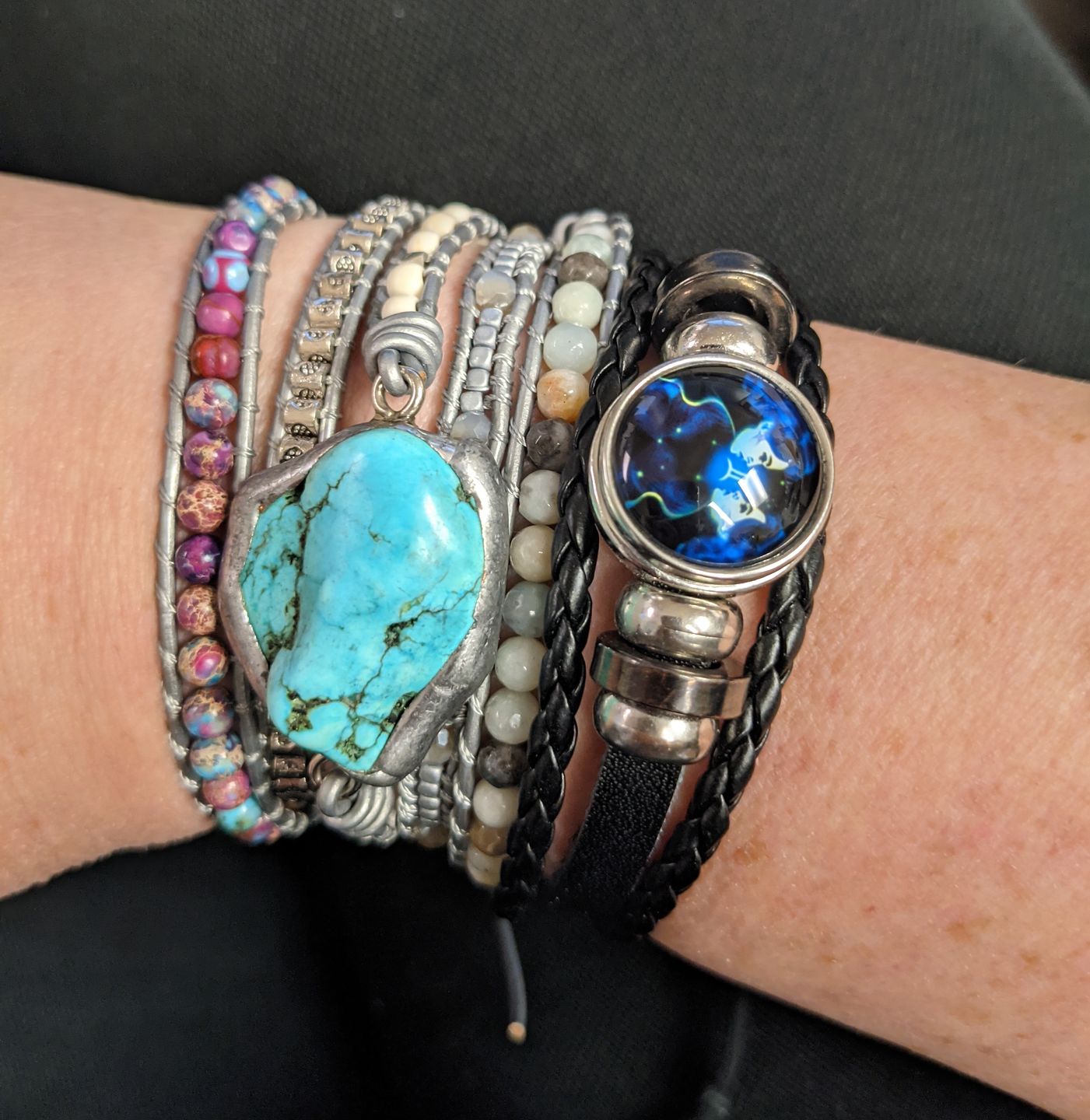 Customer photo review of Healing Turquoise Protection Wrap Bracelet