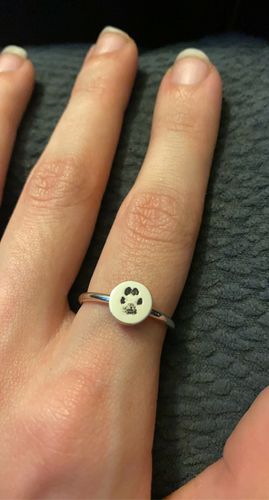 Customer photo review of Custom Paw Ring
