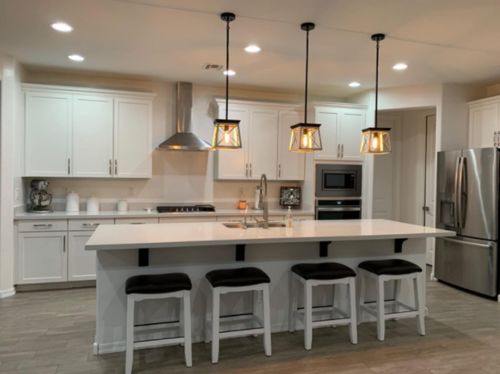 Customer photo review of Farmhouse Rustic 1-Light Single Mini Pendant Light