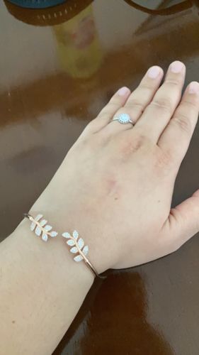 Customer photo review of Silver Zircon Sunrise Ring