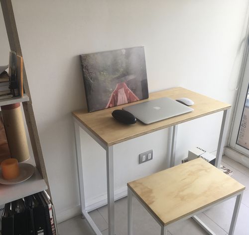 Customer photo review of Escritorio pequeño MIMA 80 x 40 Blanco