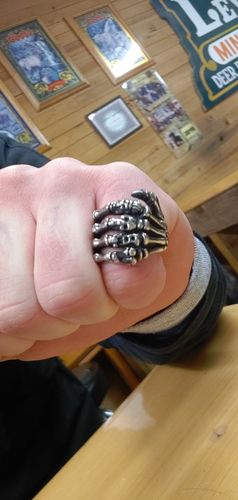 Customer photo review of DEATH TOUCH BONE RING