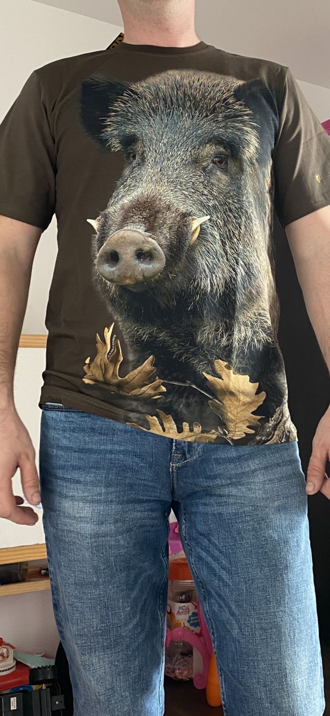 Customer photo review of Tricou Vanatoare din Bumbac Porc Salbatic DGT -  Maneca Scurta