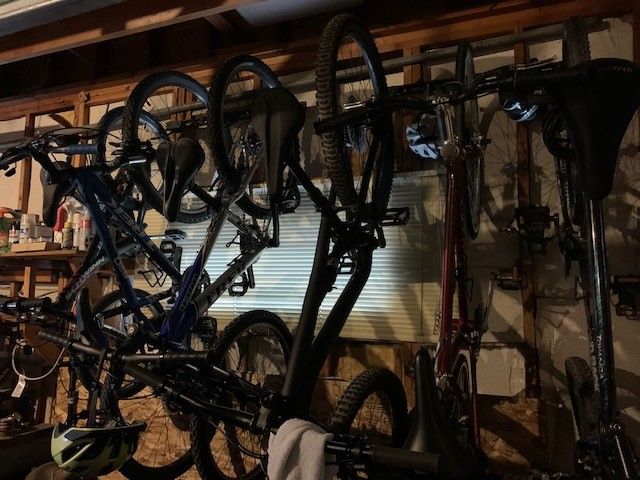 Customer photo review of Wall Mounted Bike Rack for 6 Bikes