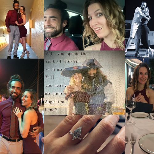 Customer photo review of Salt and Pepper Diamond water drop ring