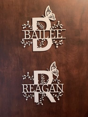 Customer photo review of Timber Tinkers - Floral Letter Name