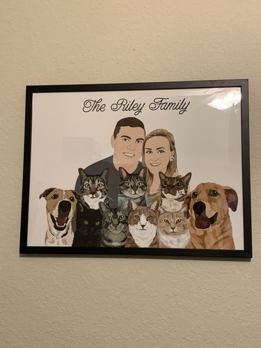 Customer photo review of Custom Framed Family Portrait
