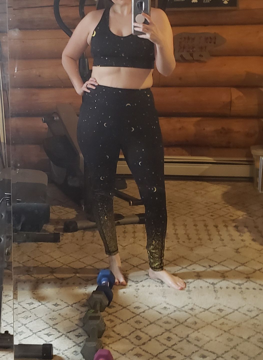 Customer photo review of Criss Cross Sports Bra - Moons | MT SPORT