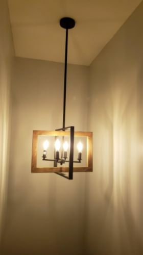 Customer photo review of Farmhouse Geometric Kitchen Chandelier Light