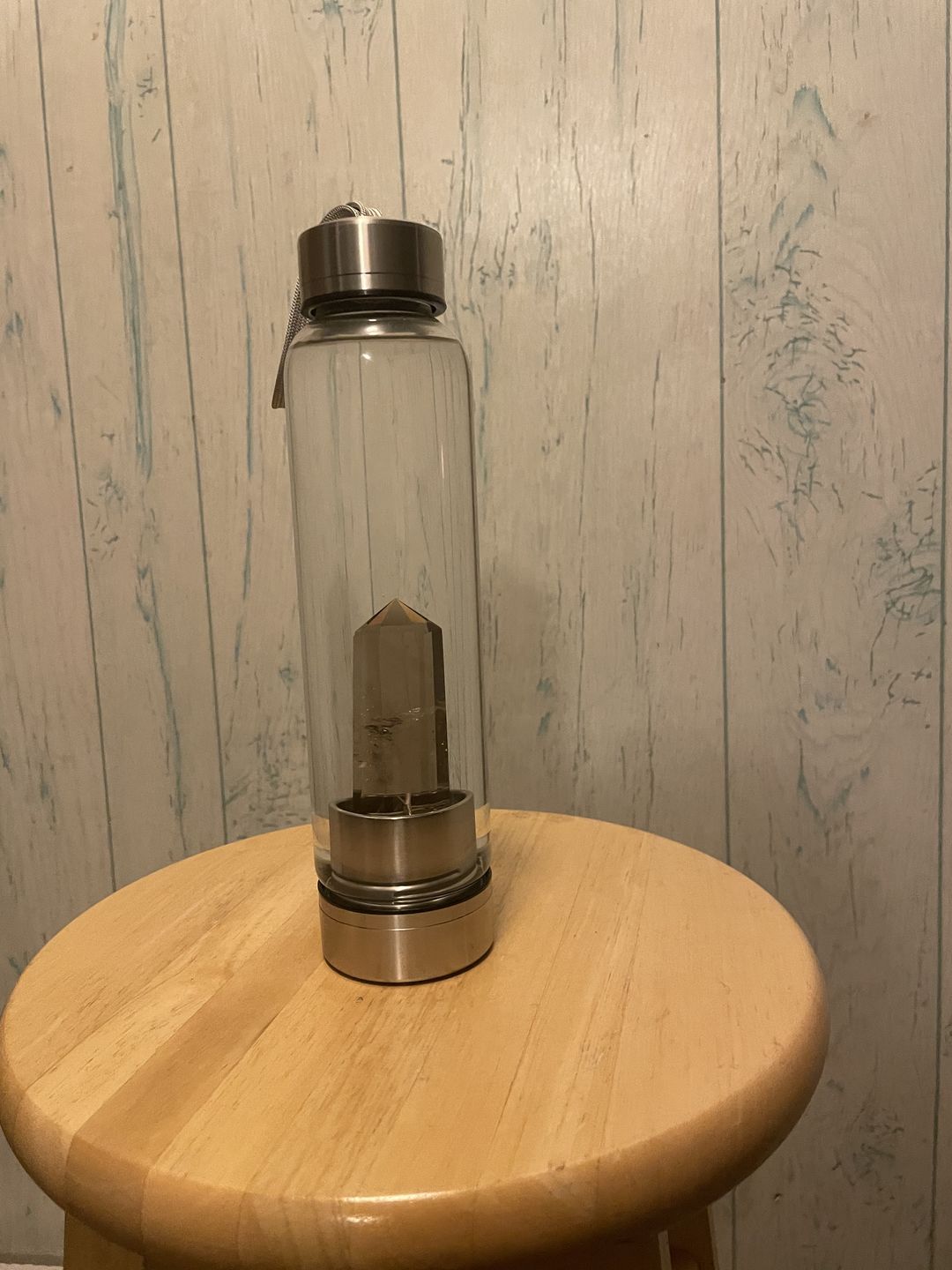 Customer photo review of Crystal Wand Water Bottle + Protective Sleeve (Stainless Steel)