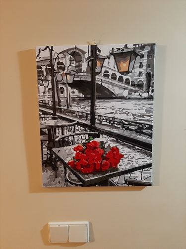 Customer photo review of Rosas en la mesa