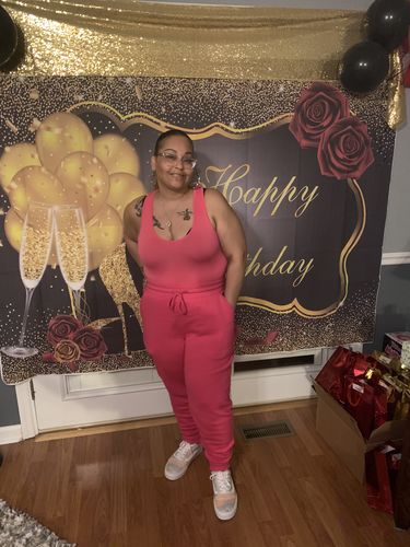 Customer photo review of Kerri Jogger Set (Hot Pink)