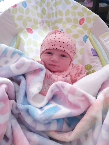 Customer photo review of Cotton Candy Pastel Rainbow Bold All Over Print Custom Name Printed Fleece Baby Kids Blanket