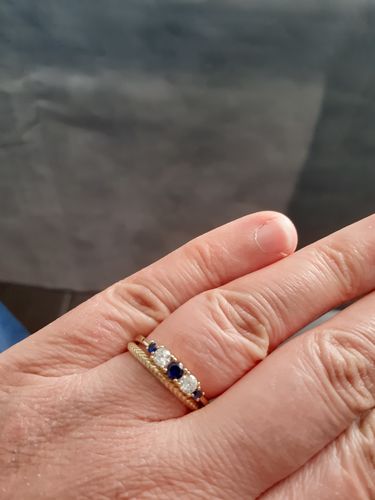 Customer photo review of Bague Océane - Plaqué Or et Pierre Bleue