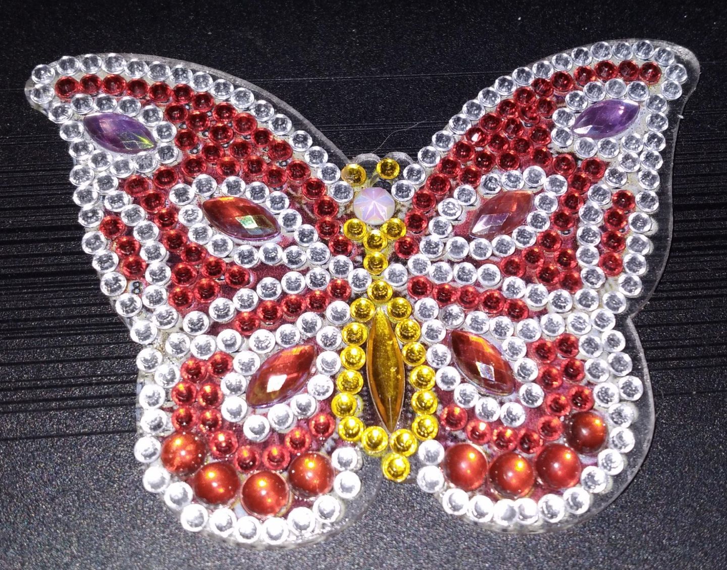 Customer photo review of Butterflies - Diamond Painting Keychain