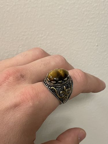Customer photo review of BROWN GEMSTONE RING