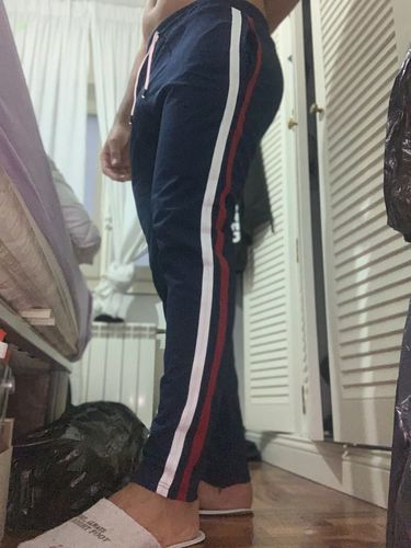 Customer photo review of Fitness Striped Sweatpants