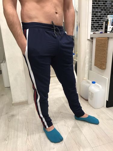 Customer photo review of Fitness Striped Sweatpants