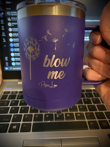 Customer photo review of $10/12 Tuesday | Blow Me 15oz Coffee Mug Tumbler