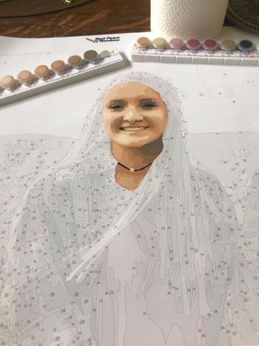 Customer photo review of Custom Paint by Number Kit