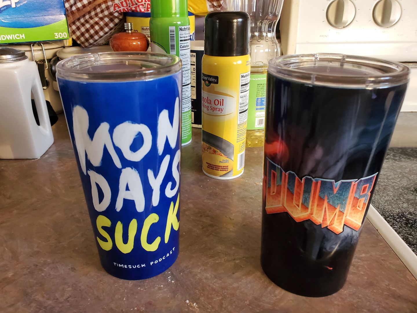 Customer photo review of Mondays SUCK 20oz Tumbler