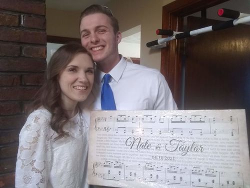 Customer photo review of Custom Couple Music Premium Canvas - Ready to Hang