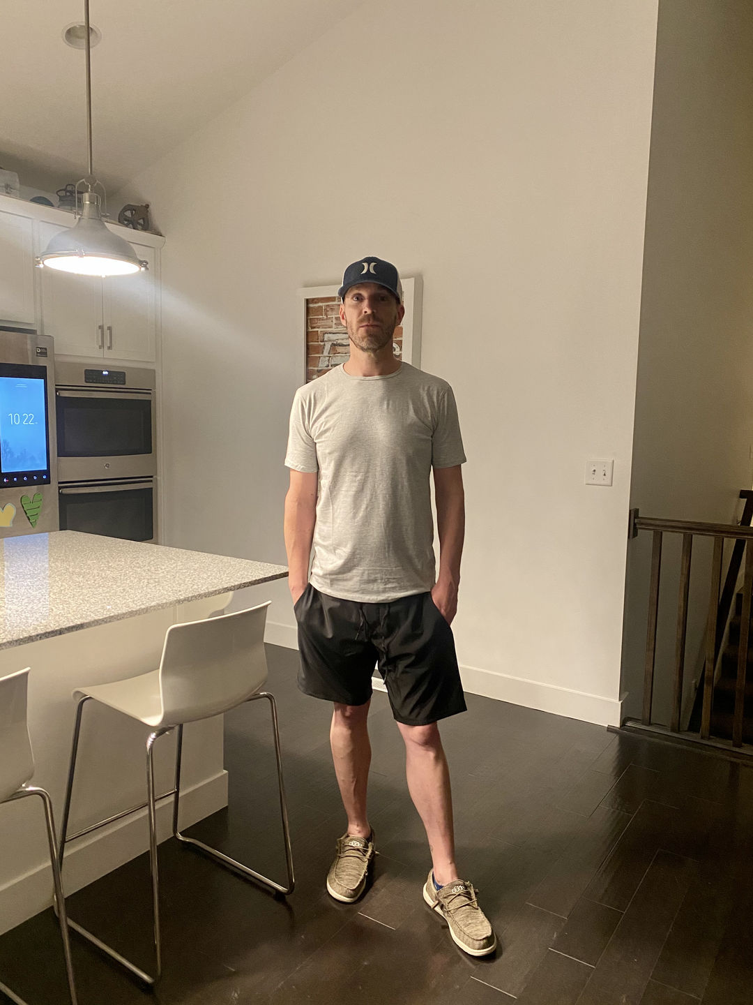 Customer photo review of Spectacle Lifestyle Grey Performance Fabric Workout Shirt