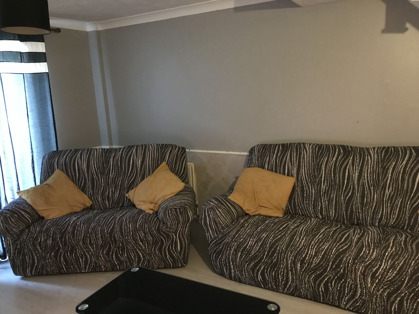 Customer photo review of 2 Seater Sofa Cover - Grey Universo Microfibra Printed